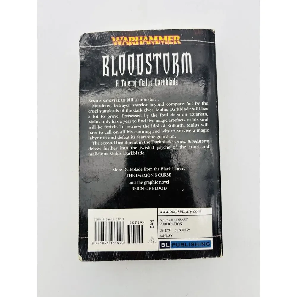 1st Ed BLOODSTORM A TALE OF MALUS DARKBLADE Dan Abnett & Mike Lee WARHAMMER 40K